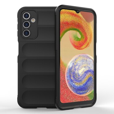 Robusten ovitek "Waves" za Samsung Galaxy A14 4G / A14 5G - črn