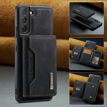 Ovitek za Samsung Galaxy S22 CaseMe DG.MING MAG z magnetno denarnico - pulse black