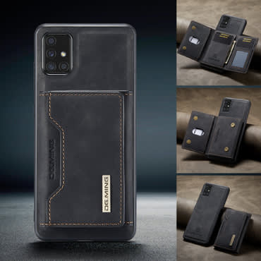 Ovitek za Samsung Galaxy A71 CaseMe DG.MING MAG z magnetno denarnico - pulse black