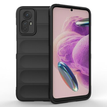 Robusten ovitek "Waves" za Xiaomi Redmi Note 12S - črn