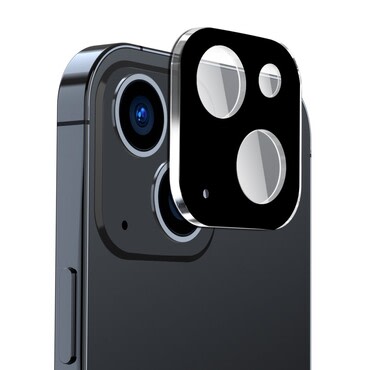 Full body zaščitno steklo za zadnjo kamero za iPhone 15 / iPhone 15 Plus - črno