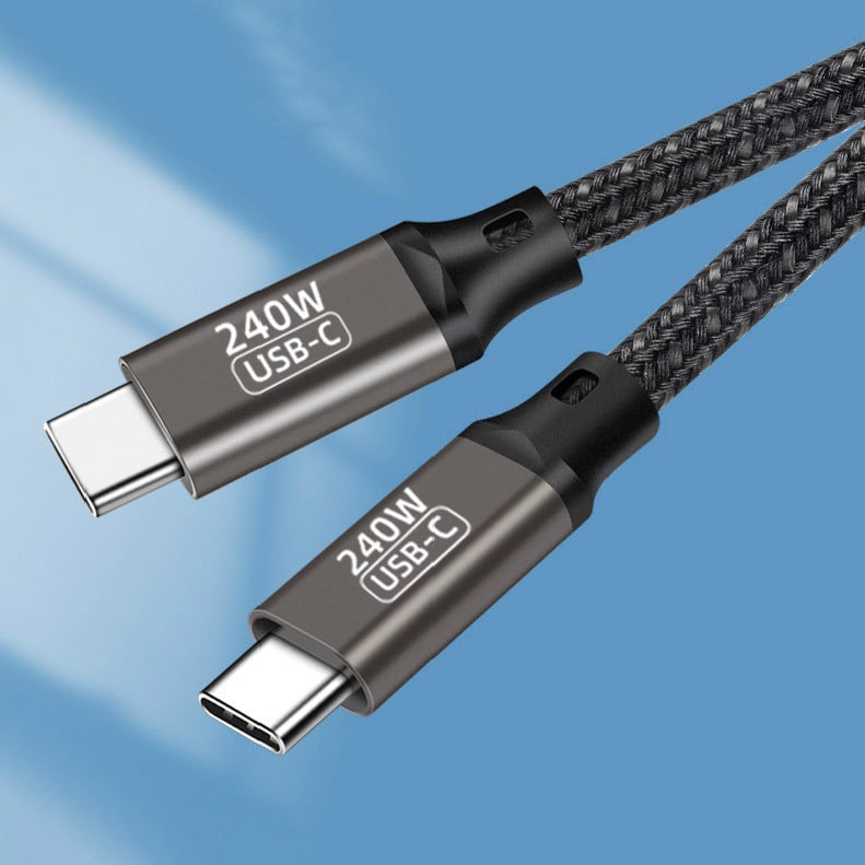 USB4 kabel NexaPlus 240W s kovinskima USB-C konektorjema - 1 m