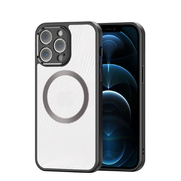 Premium ovitek "Aimo Mag" za iPhone 12 Pro z magnetom za brezžično polnjenje MagSafe - prozoren