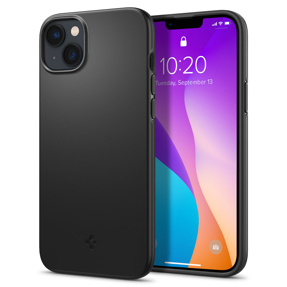 Ovitek Spigen "Thin Fit" za iPhone 15 - black