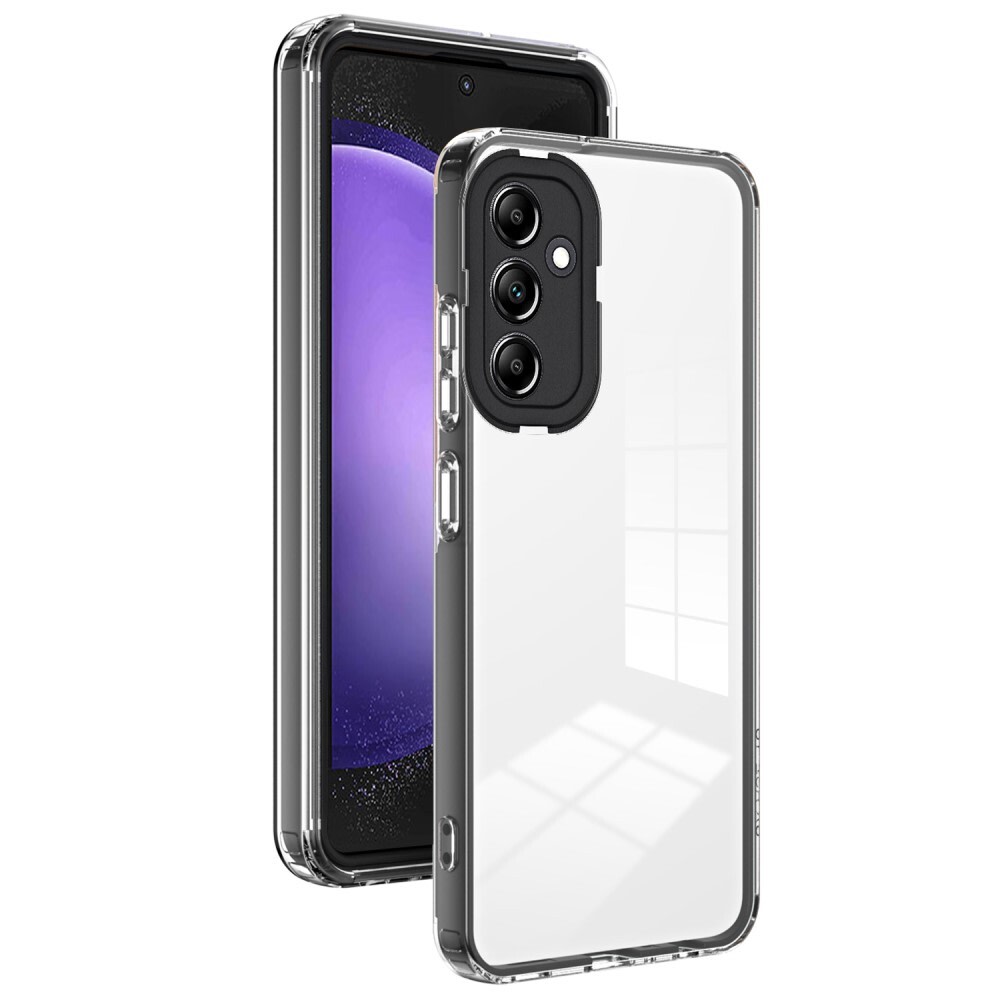 Hibridni ovitek "Crystal Bumper" z vgrajeno zaščito zadnje kamere za Samsung Galaxy S23 FE - metallic black