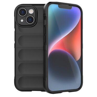 Robusten ovitek "Waves" za iPhone 15 Plus  - črn