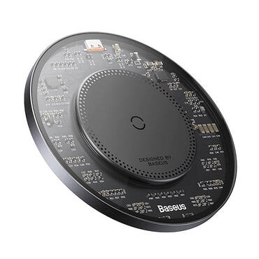 Polnilna postaja Baseus "Simple 2" 15W Fast Charge z FOD zaščito - prozorna