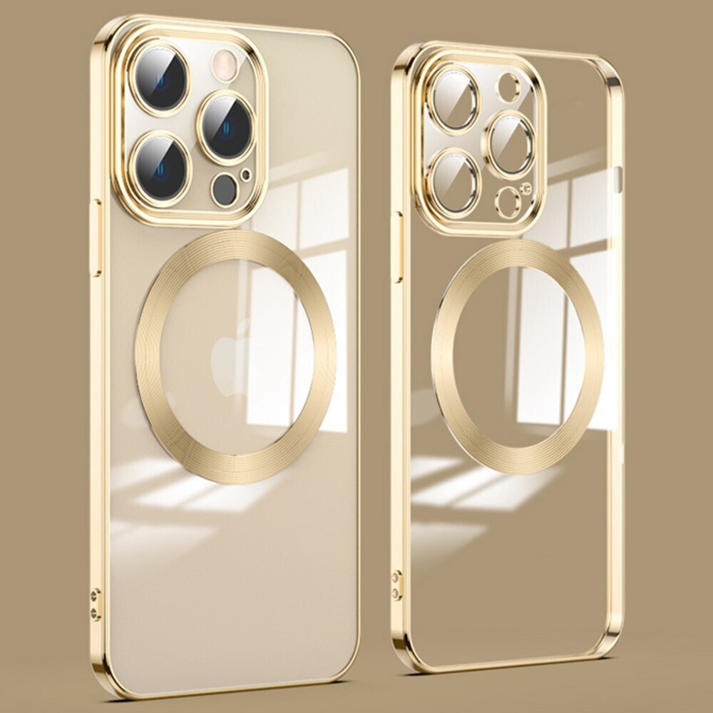 Hibridni ovitek "MagProtect" z zaščito zadnje kamere in magnetom MagSafe za iPhone 13 Pro Max - gold
