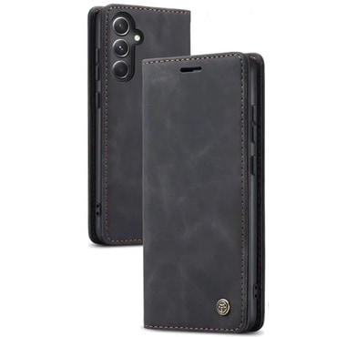 Etui CaseMe MagFlip za Samsung Galaxy S23 FE z najvišjim nivojem zaščite in samodejnim magnetnim zapiranjem - smooth black