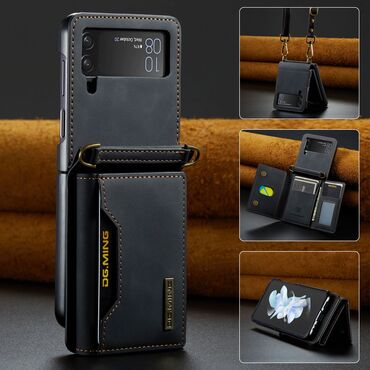Ovitek za Samsung Galaxy Z Flip4 CaseMe DG.MING MAG z magnetno denarnico - pulse black