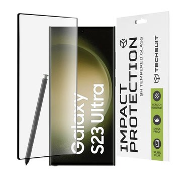 Premium 3D Full Body zaščitno steklo "Techsuit" za Samsung Galaxy S23 Ultra - črno