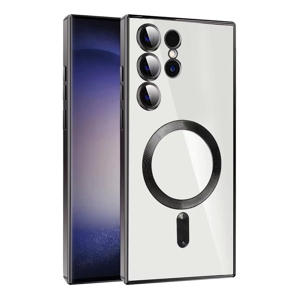 Hibridni ovitek MagShield z zaščito zadnje kamere in 2 magnetoma MagSafe za Samsung Galaxy S21 Plus - metallic black