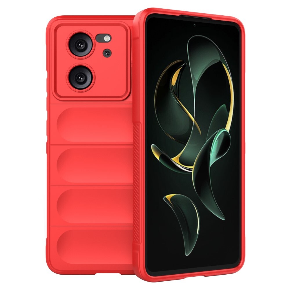 Robusten ovitek "Waves" za Xiaomi 13T / 13T Pro - rdeč