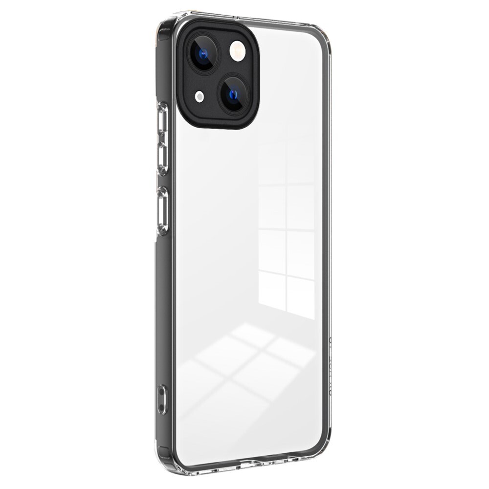 Hibridni ovitek "Crystal Bumper" z vgrajeno zaščito zadnje kamere za iPhone 13 - metallic black