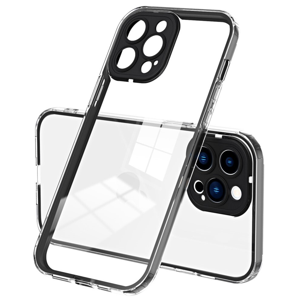 Hibridni ovitek "Crystal Bumper" z vgrajeno zaščito zadnje kamere za iPhone 13 Pro - metallic black