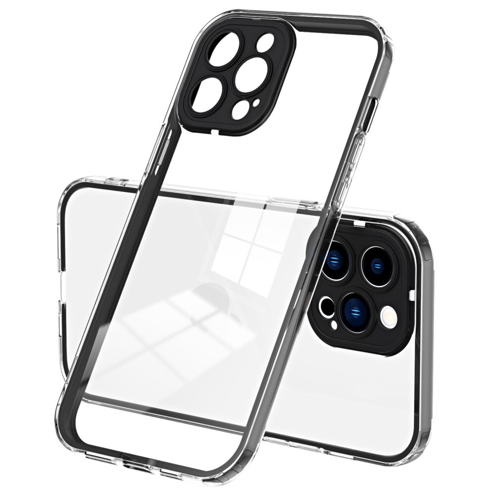 Hibridni ovitek "Crystal Bumper" z vgrajeno zaščito zadnje kamere za iPhone 13 Pro Max - metallic black