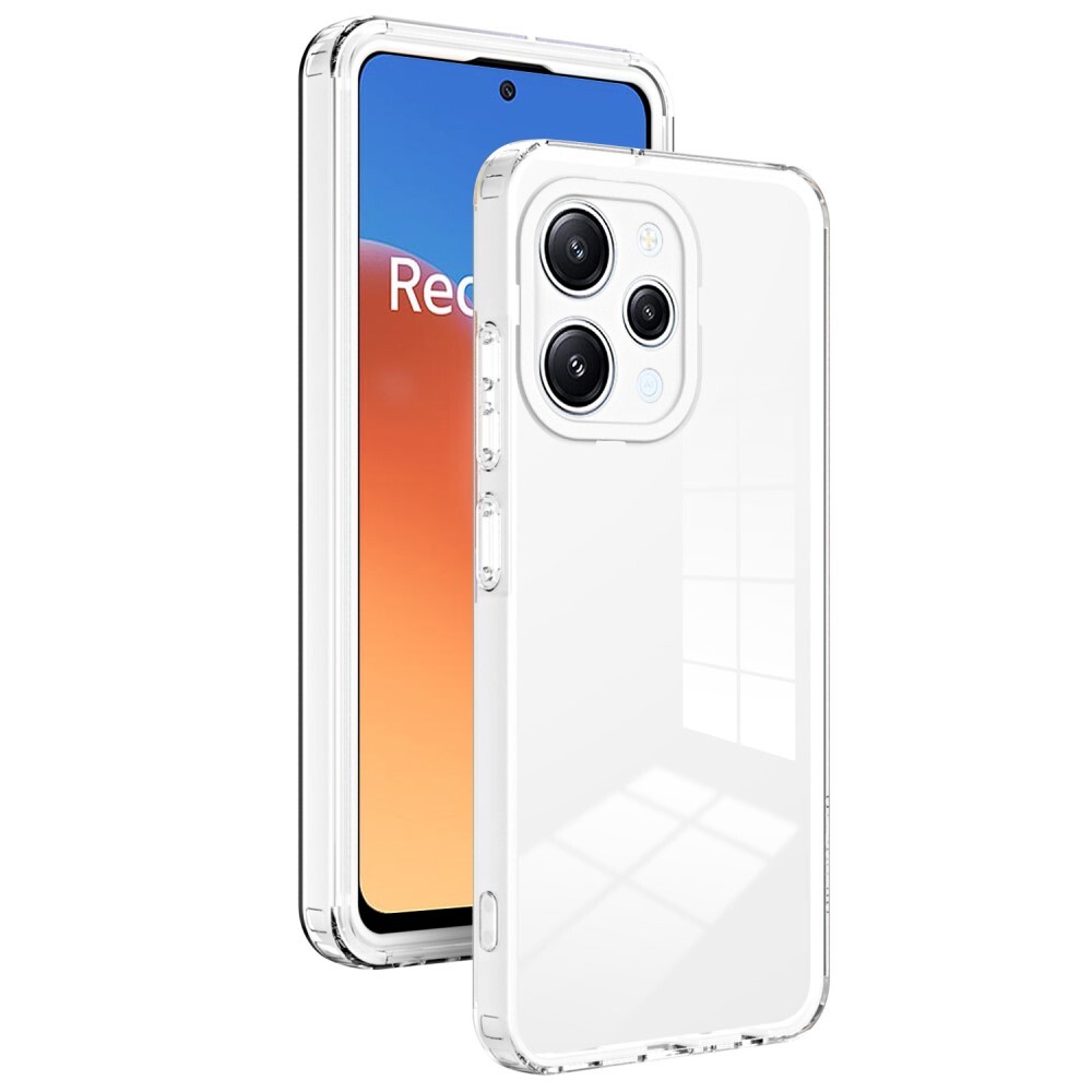 Hibridni ovitek "Crystal Bumper" z vgrajeno zaščito zadnje kamere za Xiaomi Redmi 12 5G - metallic white