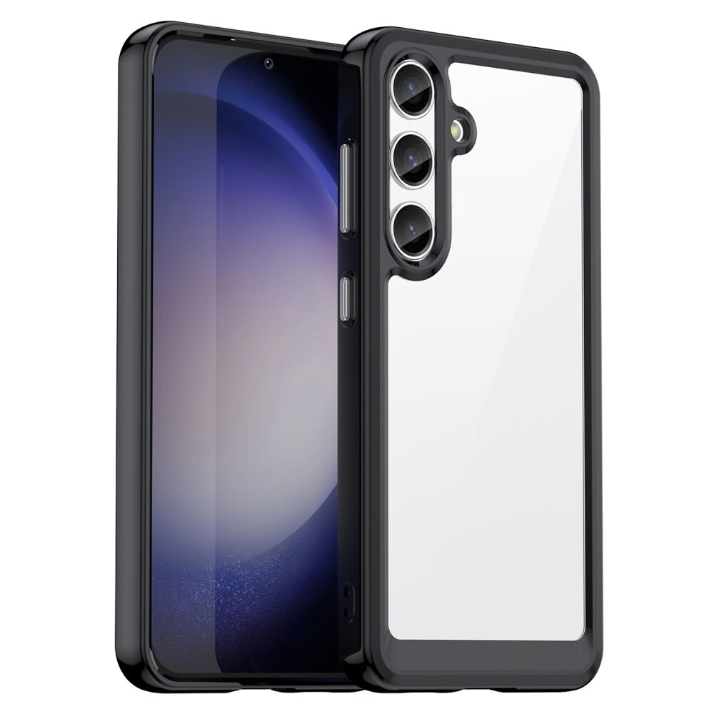 Hibriden ovitek "Frame Shield" za Samsung Galaxy S24 - črn