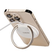 Polnilna postaja "Duzzona W1" 15W za brezžično magnetno polnjenje telefonov s tehnologijo MagSafe z zložljivim stojalom - bela