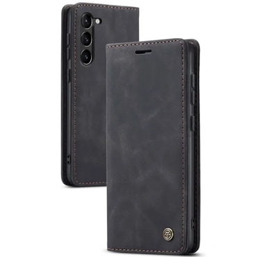 Etui CaseMe MagFlip za Samsung Galaxy S24 Plus z najvišjim nivojem zaščite in samodejnim magnetnim zapiranjem - smooth black