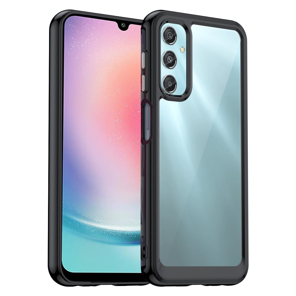 Hibriden ovitek "Frame Shield" za Samsung Galaxy A25 - črn