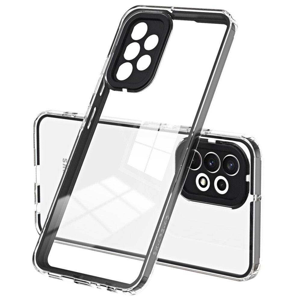 Hibridni ovitek "Crystal Bumper" z vgrajeno zaščito zadnje kamere za Samsung Galaxy A13 - metallic black