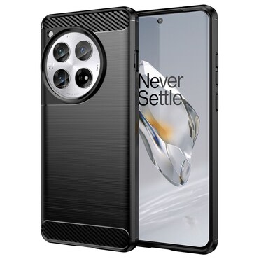 TPU gel ovitek "Brushed Carbon" za OnePlus 12 - črn TPU gel ovitek "Brushed Carbon" za OnePlus 12 - črn