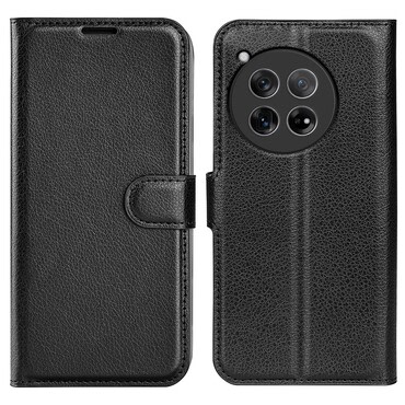 Etui "Litchi" za OnePlus 12 - črn Etui "Litchi" za OnePlus 12 - črn