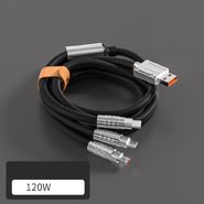 Kovinski polnilni in podatkovni kabel UniFit Pro - 1.2 m - fit black (SB)