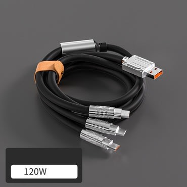 Kovinski polnilni in podatkovni kabel UniFit Pro - 1.2 m - fit black (SB)