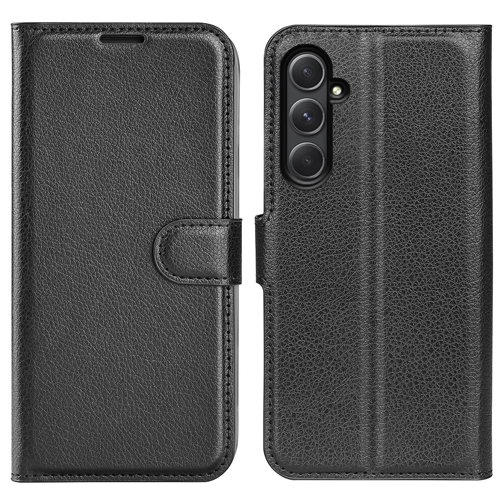 Etui "Litchi" za Samsung Galaxy A55 - črn