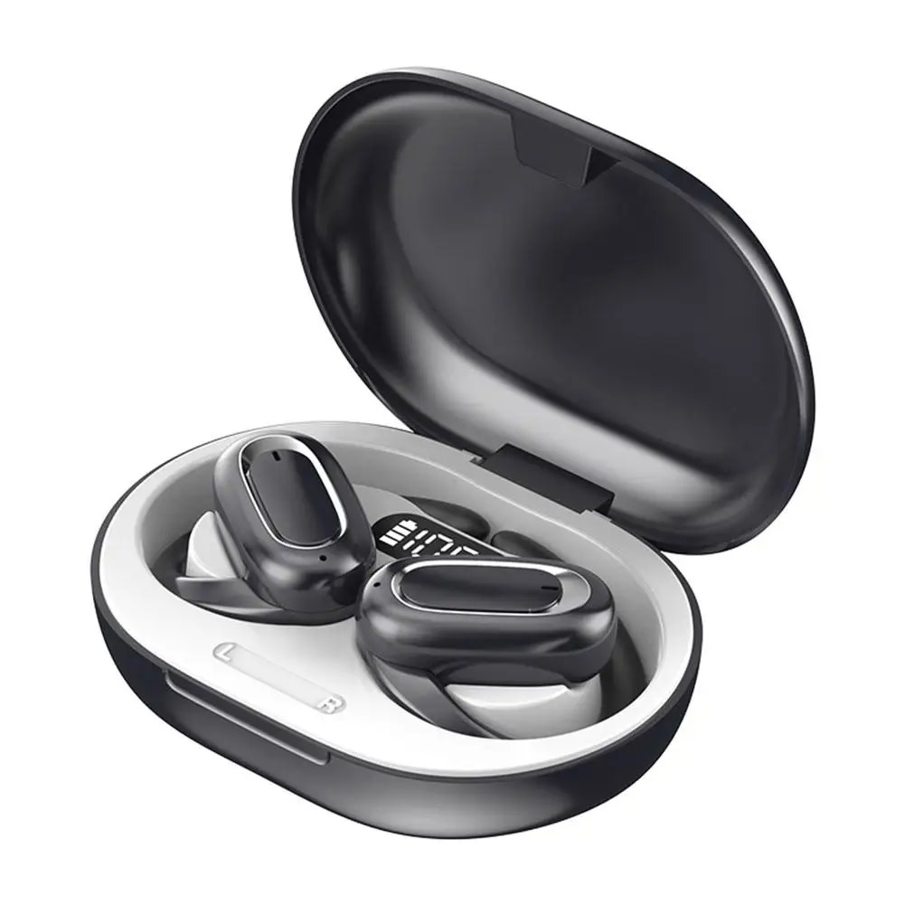 Bluetooth 5.3 slušalke SportPulse z vzdržljivo baterijo, brez čepkov in s prilagodljivim ušesnim kavljem - shadow blue