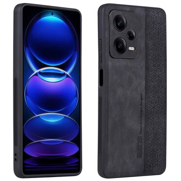 Premium ovitek Cube Leather za Xiaomi Redmi Note 12 Pro 5G z vgrajeno zaščito zadnjih kamer - graphite black