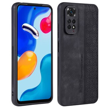 Premium ovitek Cube Leather za Xiaomi Redmi Note 11 / Note 11S z vgrajeno zaščito zadnjih kamer - graphite black