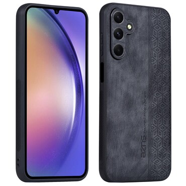 Premium ovitek Cube Leather za Samsung Galaxy A55 z vgrajeno zaščito zadnjih kamer - graphite black