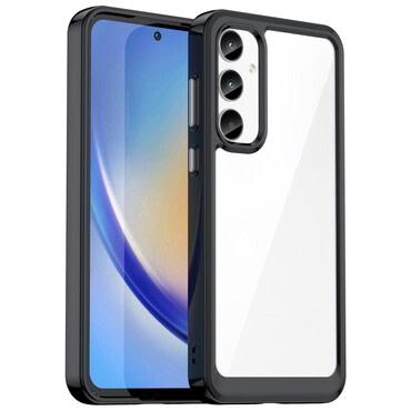 Hibriden ovitek "Frame Shield" za Samsung Galaxy A35 - črn