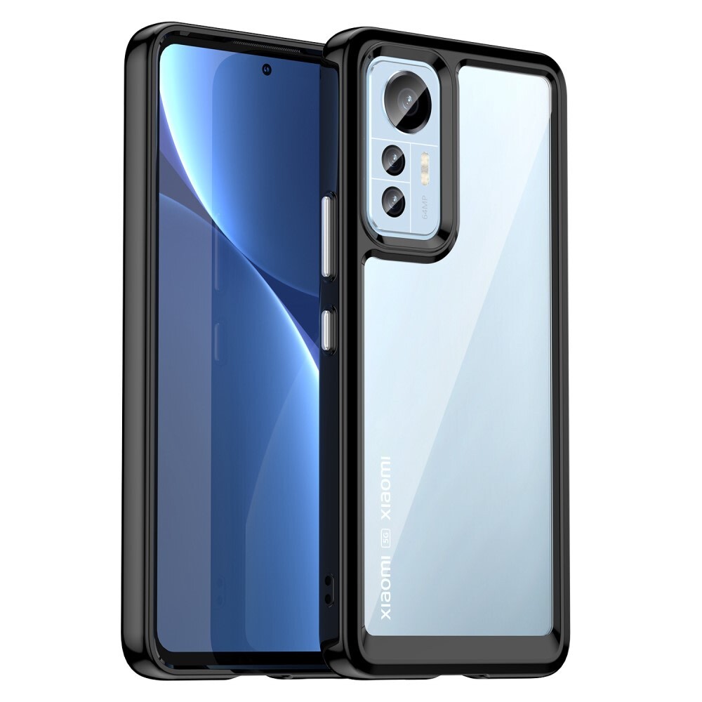 Hibriden ovitek "Frame Shield" za Xiaomi 12 Lite - črn