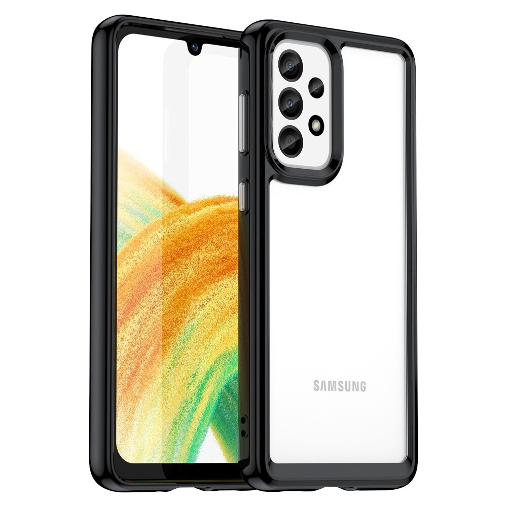 Hibriden ovitek "Frame Shield" za Samsung Galaxy A33 5G - črn