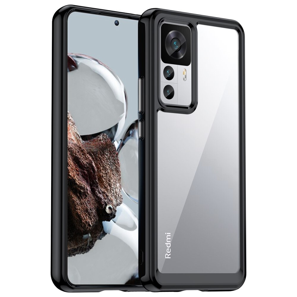 Hibriden ovitek "Frame Shield" za Xiaomi 12T / 12T Pro - črn