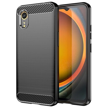 TPU gel ovitek "Brushed Carbon" za Samsung Galaxy Xcover 7 - črn