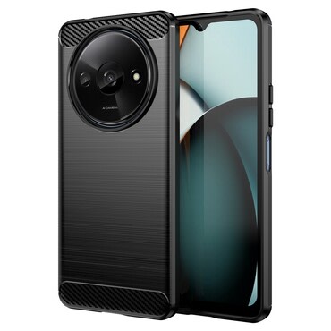 TPU gel ovitek "Brushed Carbon" za Xiaomi Redmi A3 - črn