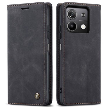 Etui CaseMe MagFlip za Xiaomi Redmi Note 13 Pro 5G z najvišjim nivojem zaščite in samodejnim magnetnim zapiranjem - smooth black