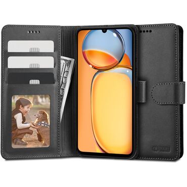 Etui Tech-Protect "Wallet" iz umetnega usnja za Xiaomi Redmi 13C 4G / Poco C65 - black