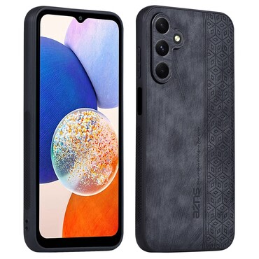 Premium ovitek Cube Leather za Samsung Galaxy A15 z vgrajeno zaščito zadnjih kamer - graphite black