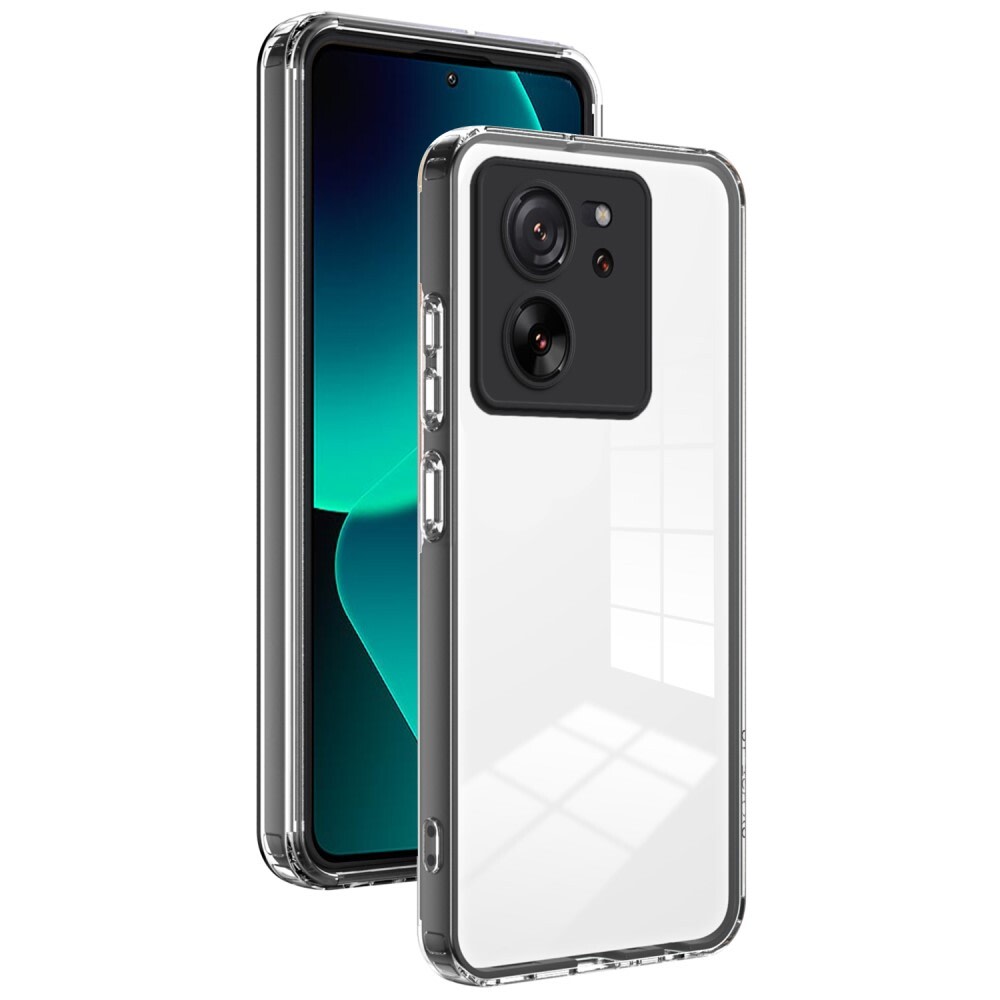 Hibridni ovitek "Crystal Bumper" z vgrajeno zaščito zadnje kamere za Xiaomi 13T / 13T Pro - metallic black