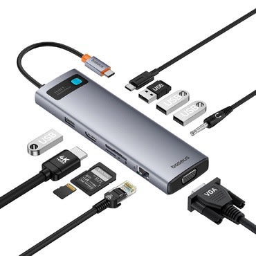 Multifunkcijski USB Hub Baseus "Metal Gleam" 11v1 z USB-C izhodom