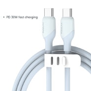 USB-C v USB-C kabel SyncFlow Gen2 s PD 30W podporo - 1 m - liquid blue