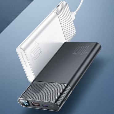 Power bank TurboCharge 18W z LED zaslonom, hitrim polnjenjem in izhodoma USB-C in USB-A - 10000 mAh Power bank TurboCharge 18W z LED zaslonom, hitrim polnjenjem in izhodoma USB-C in USB-A - 10000 mAh