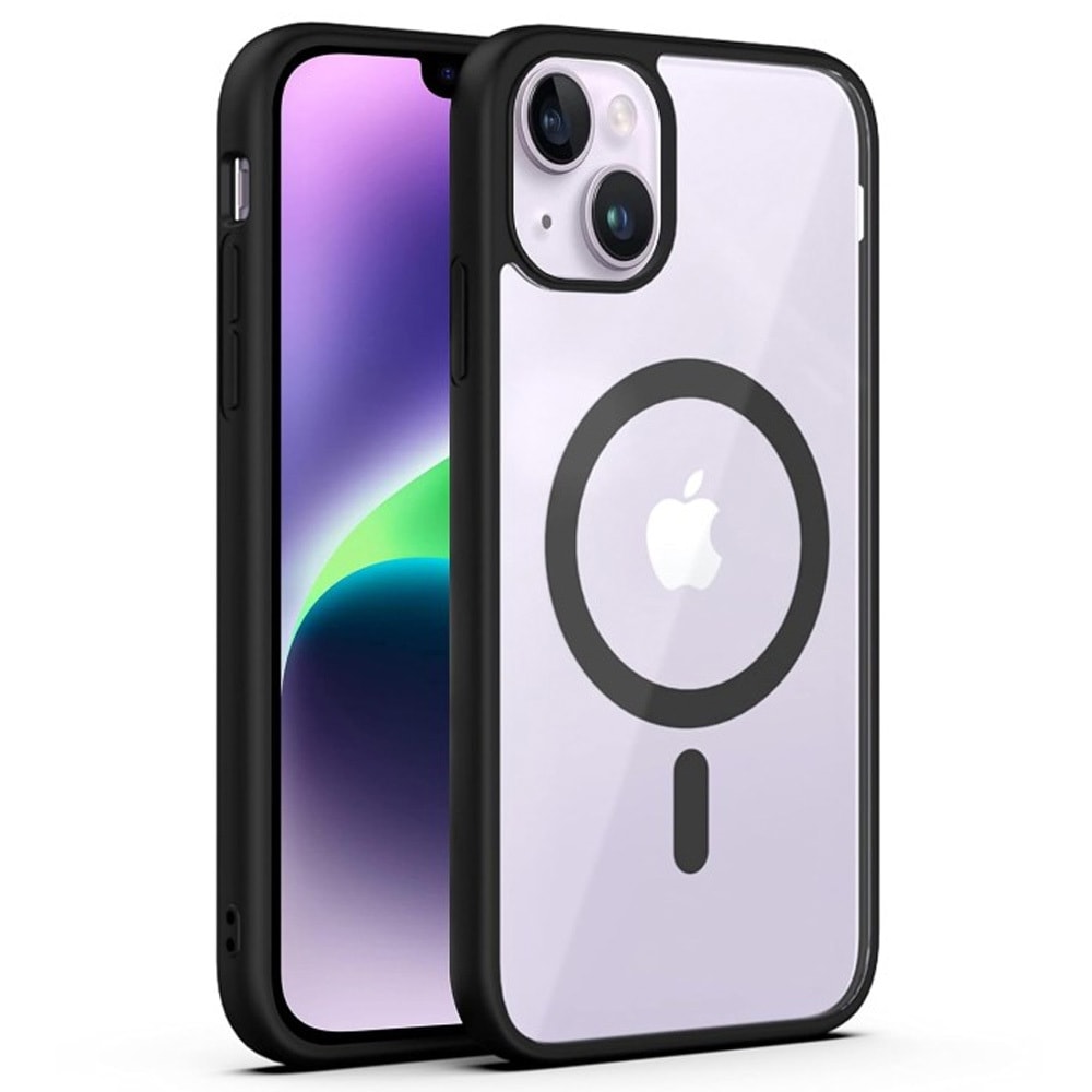 Hibridni ovitek "PastelMag" z magnetom MagSafe za iPhone XR - black