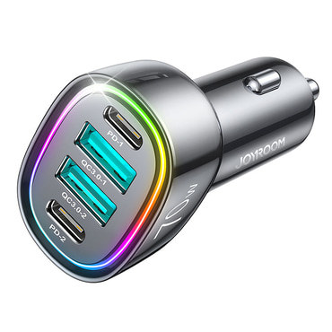 Hitri avtopolnilec JoyRoom "JR-CL29" z dvema USB-A in dvema USB-C polnilnima izhodoma 70W - črn Hitri avtopolnilec JoyRoom "JR-CL29" z dvema USB-A in dvema USB-C polnilnima izhodoma 70W - črn